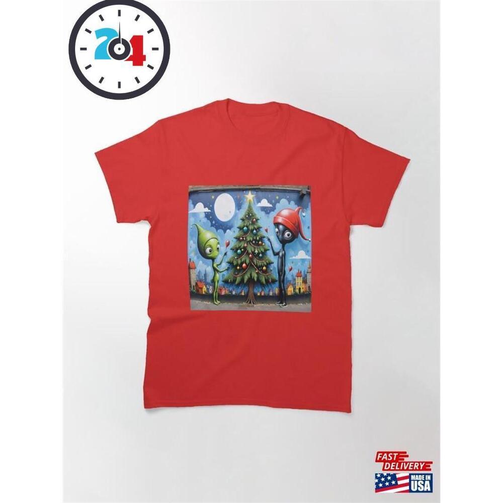 Christmas Amp Winter Extraterrestrial Holiday Bliss Classic T-Shirt Unisex
